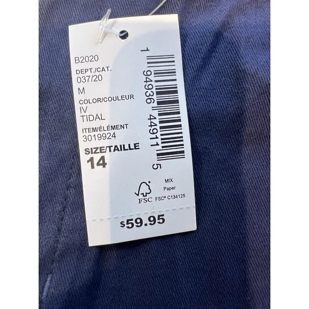 The Children's Place Girls Uniform Chino Pants 14 Blue Bootcut Stretch NWT 2 PAC